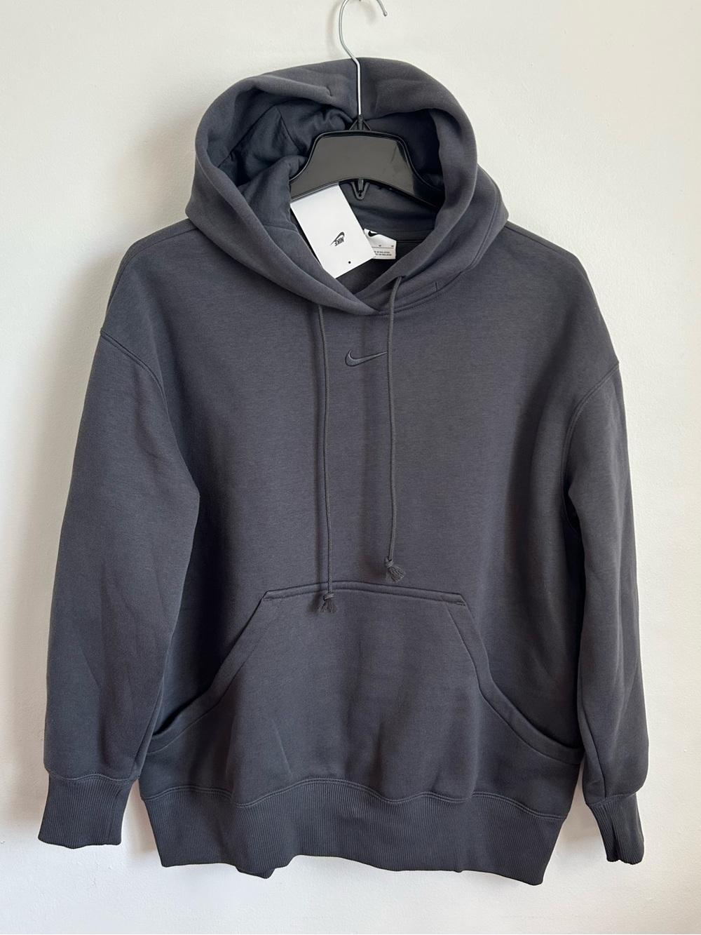 Nike Sportswear Phoenix Fleece Oversized Pullover Hoodie Gray Medium